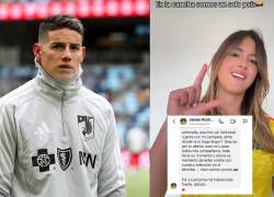 Combo de fotografías del futbolista colombiano James Rodríguez y Antonella, la hija del mandatario Gustavo Petro.