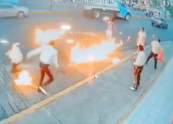 Captura de video que se viralizó en redes sociales.