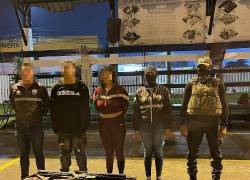 Detenidos durante operativo en Santo Domingo.