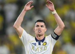 Cristiano Ronaldo celebrando el gol anotado al Damac FC en la ultima jornada de la Saudi Pro League.