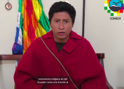 Fernando Guamán, presidente de la Confederación de Movimientos Indígenas del Chimborazo (Comich).