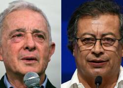 El expresidente colombiano Álvaro Uribe y el presidente de Colombia, Gustavo Petro.