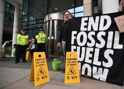 En Londres se realizaron protestas por las limitadas acciones que se han realizado para detener el cambio climático.