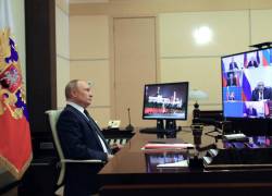 El presidente ruso Vladimir Putin en una reunión del Consejo de Seguridad de Rusia.