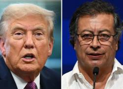 Combo de fotografías del presidente de Estados Unidos, Donald Trump, y el mandatario colombiano, Gustavo Petro.