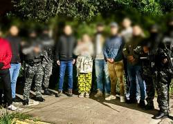 Fotografía que muestra a la víctima rescatada.