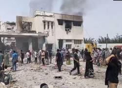 Captura del video de los momentos posteriores al bombardeo en la ciudad de Minab (Irán).