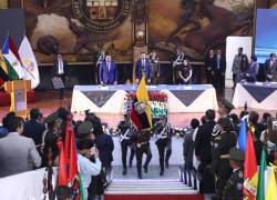 Fotografía que muestra al hemiciclo conformado en la provincia de Imbabura, epicentro de las protestas por el diésel.