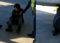 Video muestra a polizón que llegó a Miami escondido en el tren de aterrizaje de un avión
