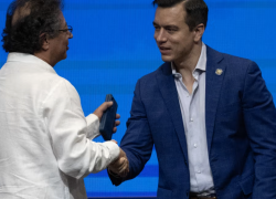 Los presidentes Daniel Noboa y Gustavo Petro.