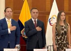 Los exvocales Xavier Muñoz, Wiman Teran y Maribel Barreno.