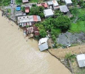 Cabo San Francisco, sector Cangrejito en Muisne, afectado por inundaciones.