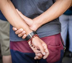 Una persona detenida, en una foto referencial.