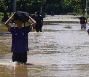 Fotografía de inundaciones en Balao, Guayas.