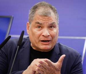 Fotografía referencial del expresidente de Ecuador, Rafael Correa.