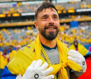 Hernán Galíndez, luego de la victoria de Ecuador frente a Alemania.