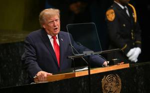 El presidente de Estados Unidos, Donald Trump, en su intervención ante la 81.ª Asamblea General de las Naciones Unidas, este 22 de septiembre de 2026