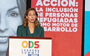Dra. Melissa Johns, asesora de Desarrollo Senior en el Alto Comisionado de las Naciones Unidas para los Refugiados (ACNUR), durante su intervención en el ODS Leaders Summit 2026.