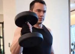 Captura del vidoe en el que Noboa anuncia el incremento presupuestarial.