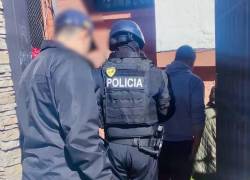 Fotografía tomada durante uno de los tres operativos emprendidos de forma simultánea por la Policía Nacional para detener a los implicados en el asesinato de Santiago Ávalos.