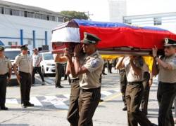 Así fue la despedida de los policías asesinados en atentados perpetrados en Guayaquil