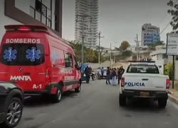 Las inmediaciones de la zona donde se llevó a cabo el crimen doble, en el sector del Barbasquillo, Manta.