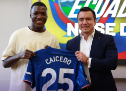 Moisés Caicedo y Daniel Noboa.