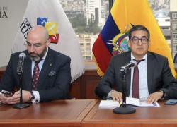 Mario Godoy, presidente del Consejo de la Judicatura, y José Suing, titular de la Corte Nacional de Justicia.