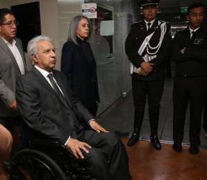 El expresidente de Ecuador, Lenín Moreno, ingresando a la Corte Nacional de Justicia, en Quito.