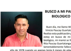 Vinicio Paucay publicó en Facebook un curioso anuncio para que la gente le ayude a encontrar a su padre biológico.