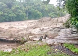 OCP paraliza sus actividades por fuertes lluvias en Napo.