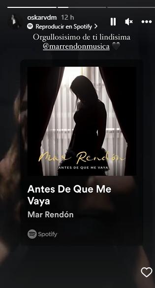 $!El mensaje que le dejó Óscar a Mar a través del Instagram.