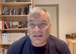 Correa publicó un video para hablar sobre la suspensión de su partido.