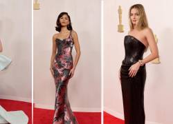 Emma Stone, Zendaya y Margot Robie en la alfombra roja de los premios Óscar 2024.