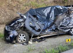Servidor policía muere en impactante accidente de tránsito en la vía Ventanas - Quevedo.