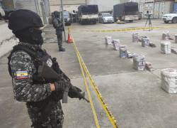 La Policía Nacional informó este sábado sobre el decomiso, en el puerto de Guayaquil, de dos toneladas 423 kilos y 155 gramos de cocaína.