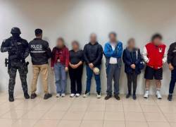 Fotografía que muestra a los detenidos por el caso.