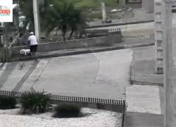 Cámaras captan una brutal golpiza de un hombre a una mujer en Guayaquil