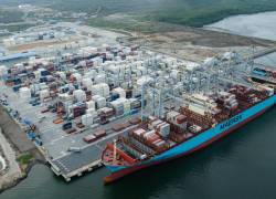 Arribo del Post-Panamax “MSK Evora” de la línea Maersk en DP World, en Posorja.