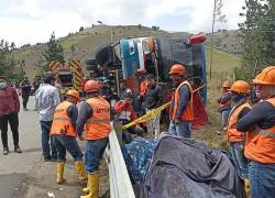 El accidente que se suscitó cerca del caserío Cebadas.