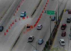 Fotografía que muestra los carriles centrales de la Avenida del Bombero.