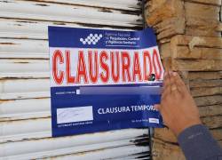 Fotografía referencial de un sello de clausura del ARCSA.