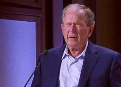 Bush cometió un error durante su discurso.