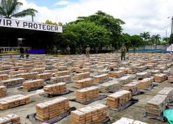 Fotografía de una incautación de más de 21 toneladas de droga que fueron encontradas en una finca en la ciudad de Vinces en la provincia de los Ríos, en enero de este año. Tenía un valor de 44 millones en el mercado local, mientras que en Europa y Estados unidos ascendía a casi 1.000 millones de dólares.