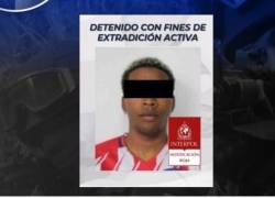 Fotografía que muestra al ciudadano ecuatoriano detenido, identificado como Cristhian Elian R. B.