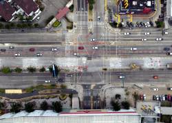 Fotografía que muestra la paralización de operaciones en Los Ceibos.