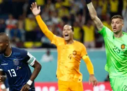 Enner Valencia celebra su gol ante Países Bajos en el Mundial 2022.