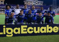 Presentación del once inicial en el último partido disputado de Emelec por LigaPro.