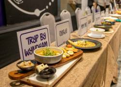 Algunos de los platos que concursaron durante el primer Festival de la Fanesca realizado en colaboración entre la Escuela de los Chefs y Mall del Sol.