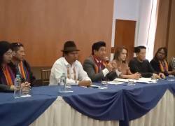 Jorge Yunda durante una rueda de prensa este miércoles 24 de agosto de 2022.